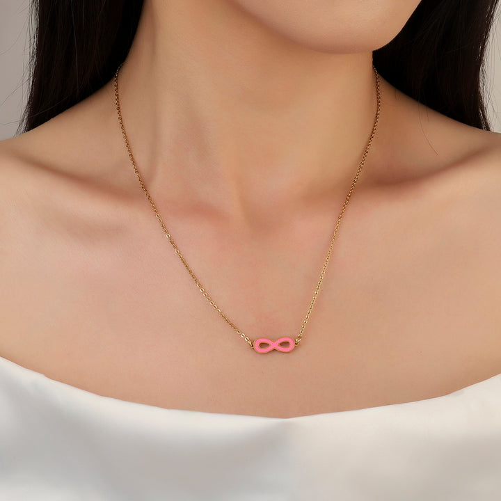 Pink Infinity Necklace