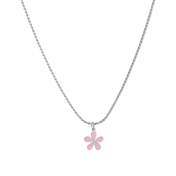 Peachy Daisy SIlver Necklace - Salty Accessories