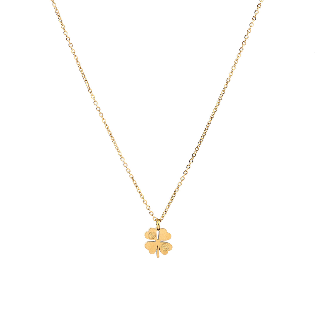 Samuray Clover Gold Necklace