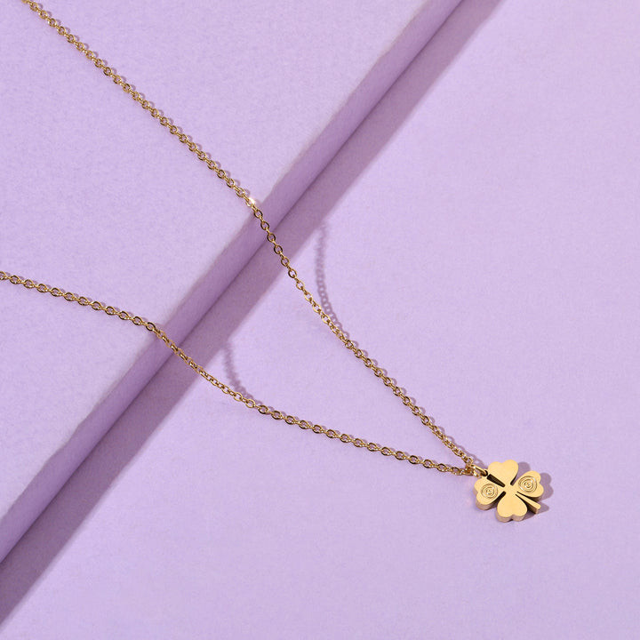 Samuray Clover Gold Necklace