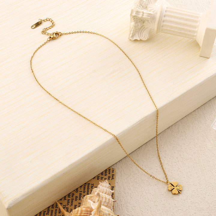 Samuray Clover Gold Necklace