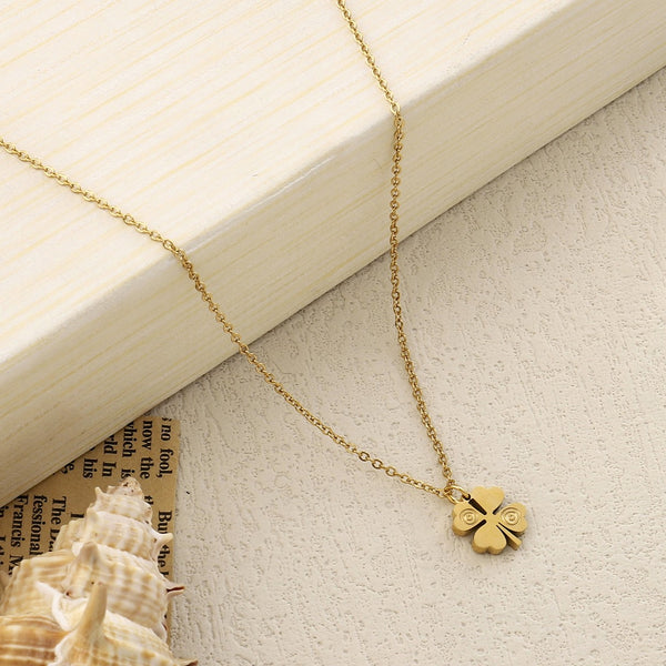 Samuray Clover Gold Necklace