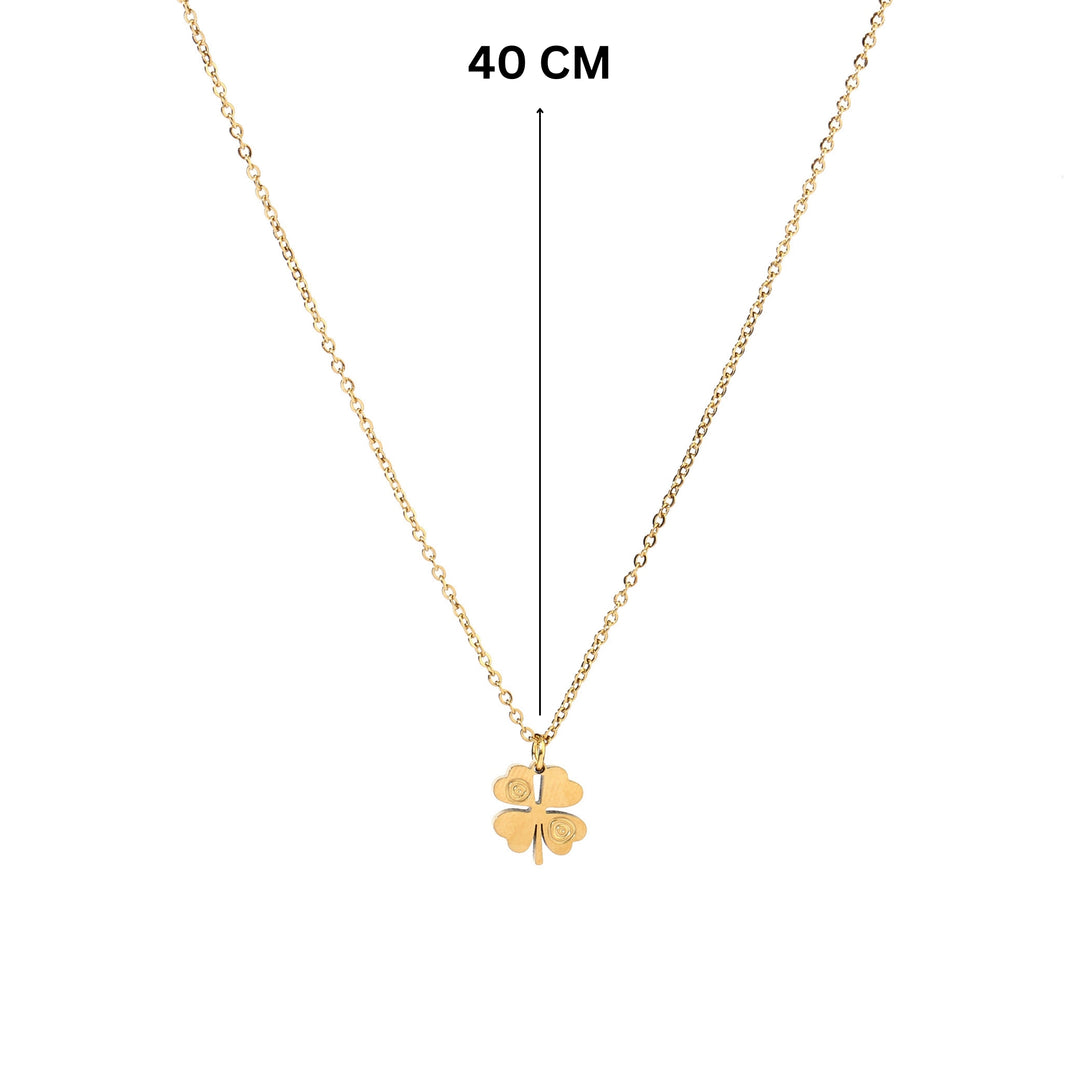 Samuray Clover Gold Necklace