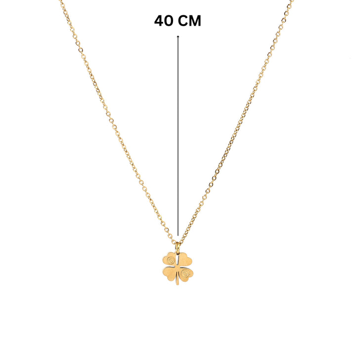 Samuray Clover Gold Necklace