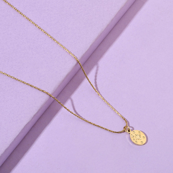 Scooped Star Gold Necklace