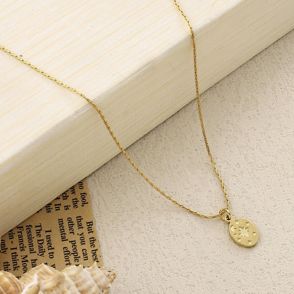 Scooped Star Gold Necklace
