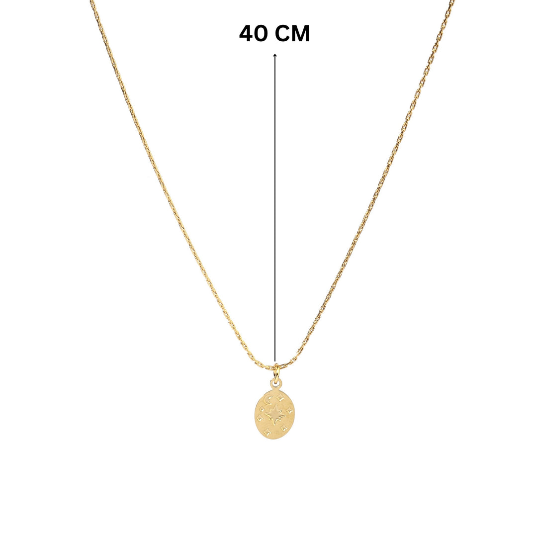 Scooped Star Gold Necklace