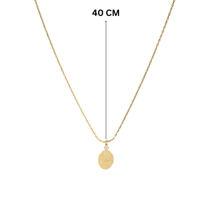 Scooped Star Gold Necklace