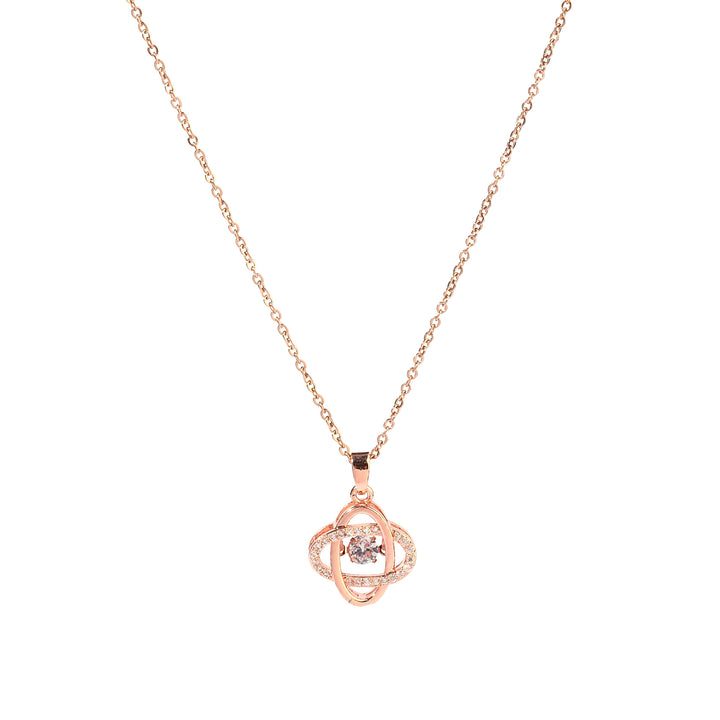 Orbit Studded Rosegold Necklace - Salty Accessories