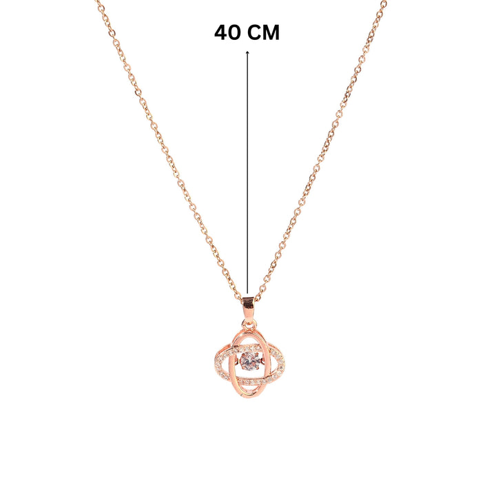 Orbit Studded Rosegold Necklace - Salty Accessories