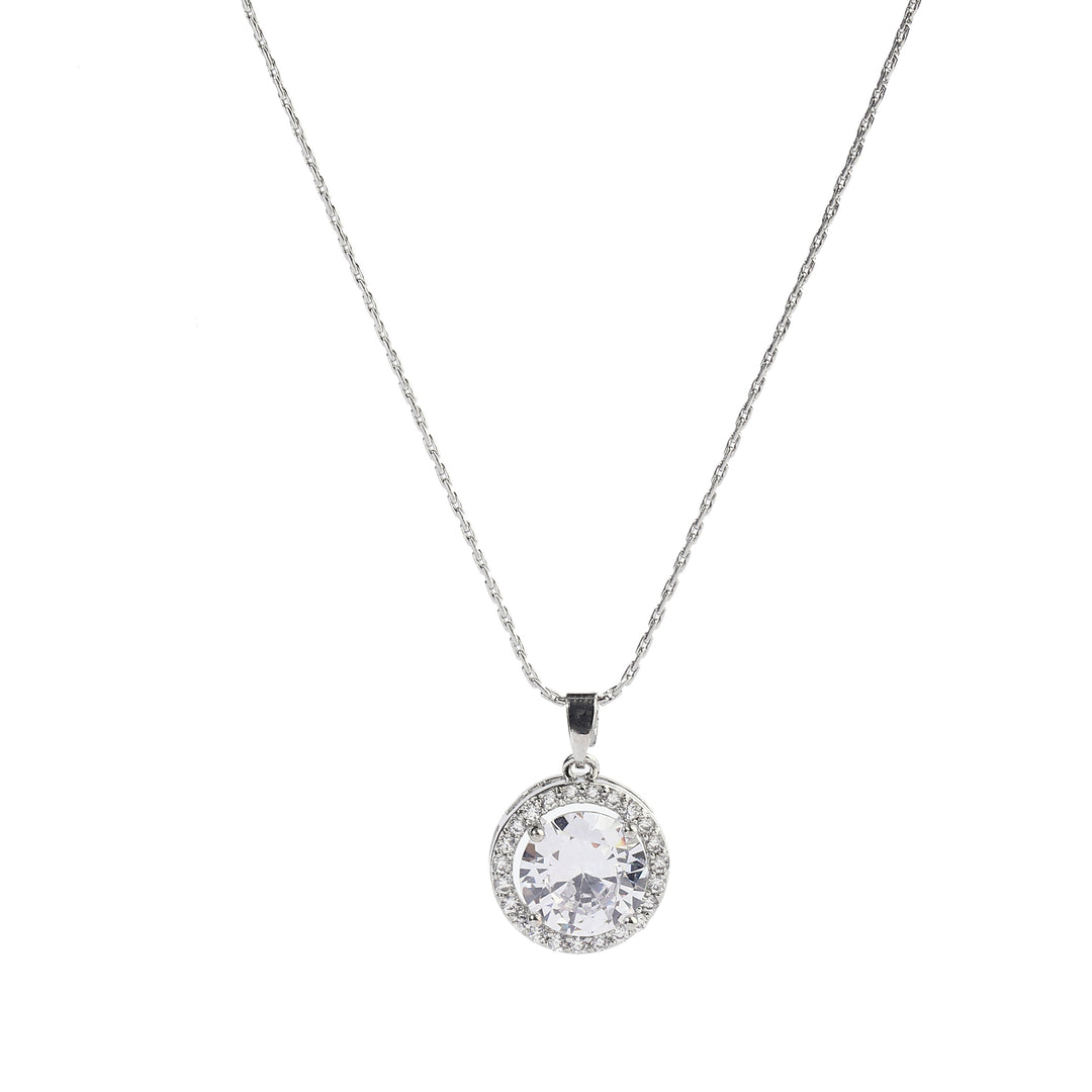 The Solitaire Silver Necklace