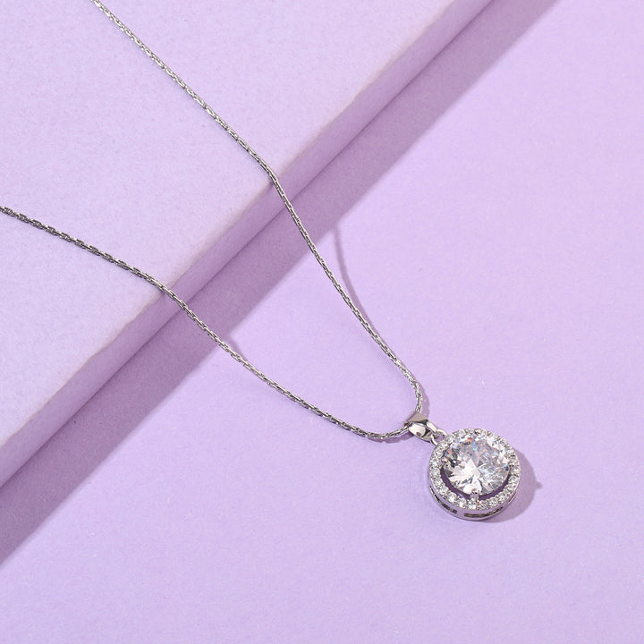 The Solitaire Silver Necklace