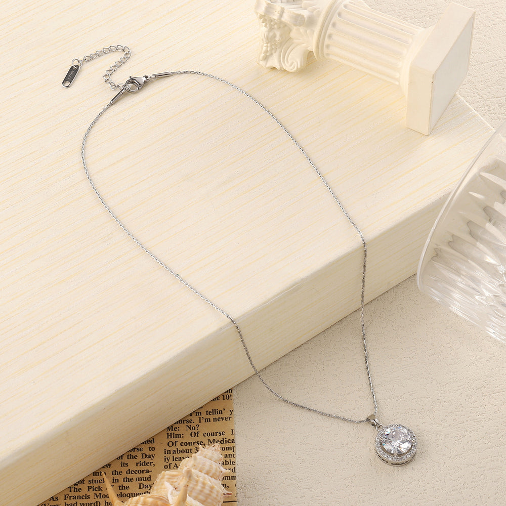 The Solitaire Silver Necklace - Salty Accessories