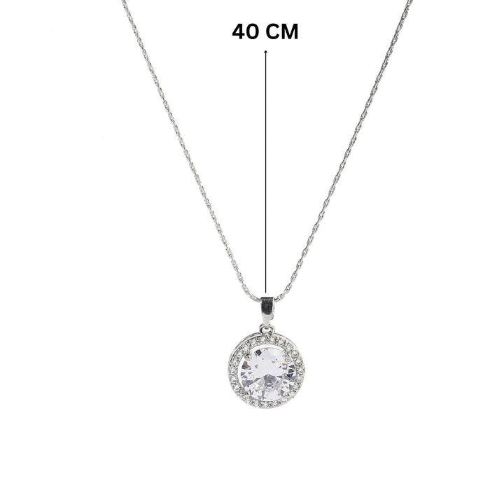 The Solitaire Silver Necklace