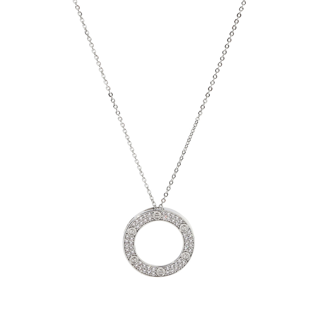 Studded Wheel Silver Necklace - Salty Accessories