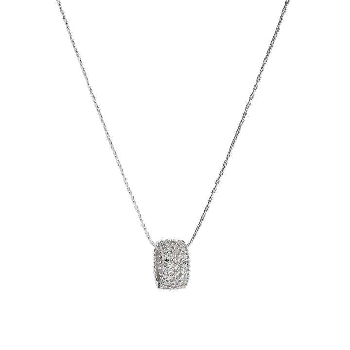 Full Studded Wheel Silver Necklace - Salty Accessories