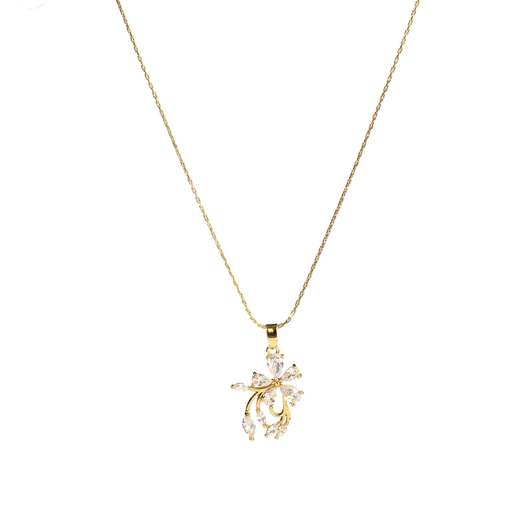 Crystal Petals Gold Necklace - Salty Accessories