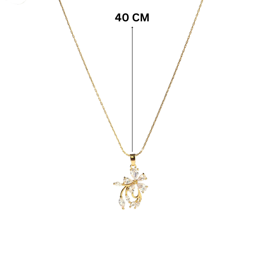 Crystal Petals Gold Necklace - Salty Accessories