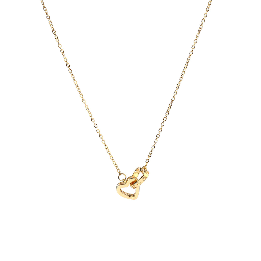 Heart & Ring Gold Necklace - Salty Accessories