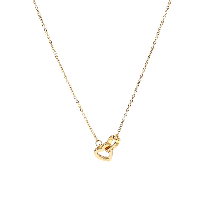 Heart & Ring Gold Necklace