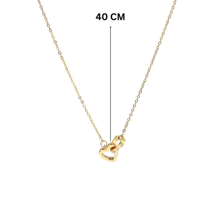 Heart & Ring Gold Necklace