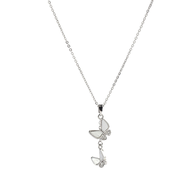 Flying Wings Studded SIlver Necklace - Salty Accessories