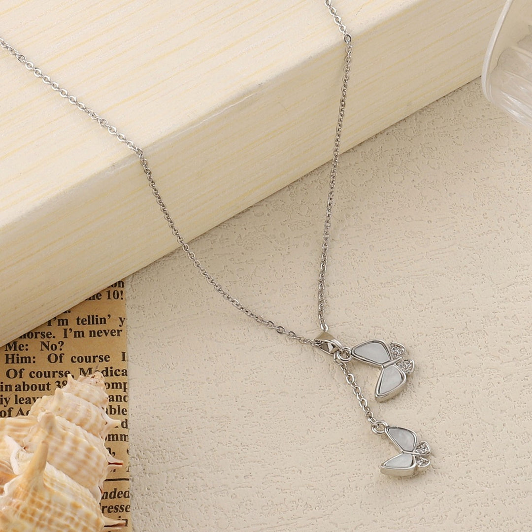 Flying Wings Studded SIlver Necklace - Salty Accessories
