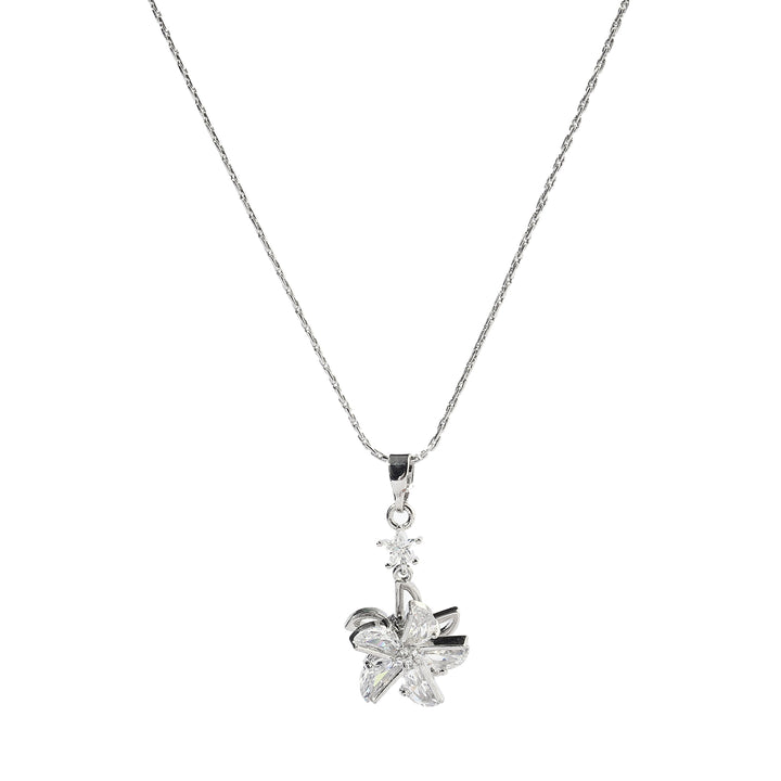 Mismatch Petals Silver Necklace