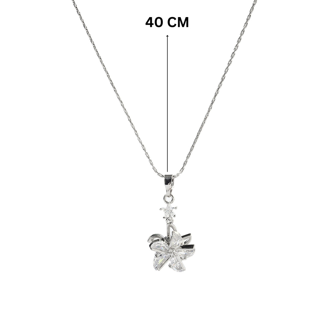 Mismatch Petals Silver Necklace