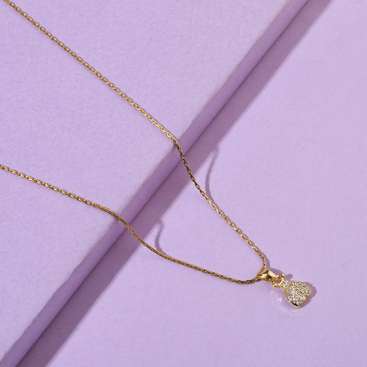 Money Bag Gold Necklace