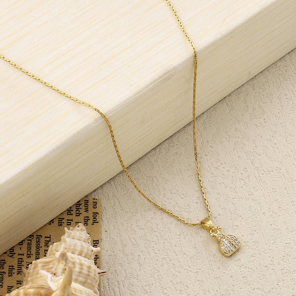 Money Bag Gold Necklace