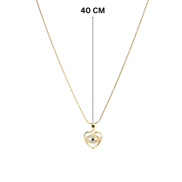 Delicate Heart Evil Eye Necklace - Salty Accessories
