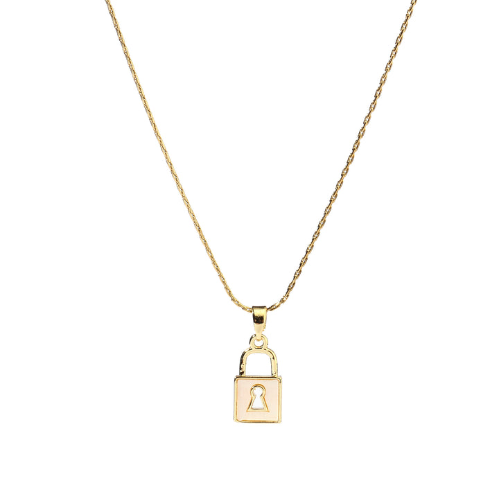 Locked Up Gold Necklace - Salty Accessories