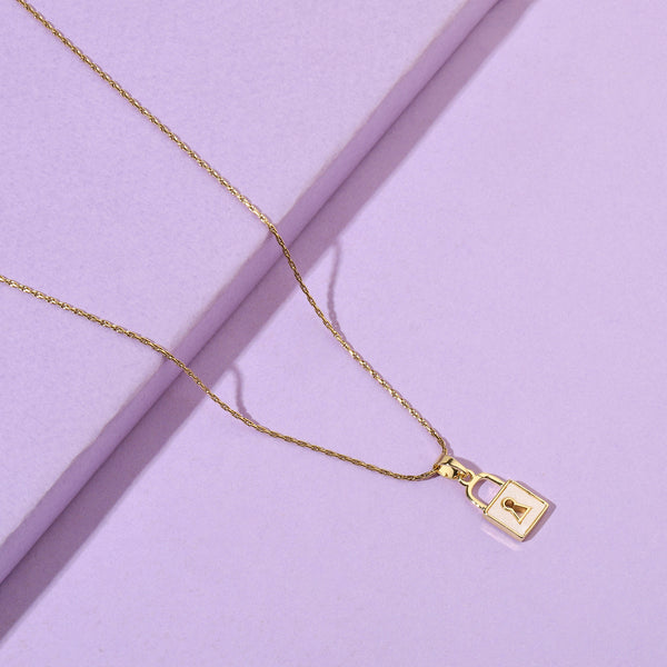 Locked Up Gold Necklace