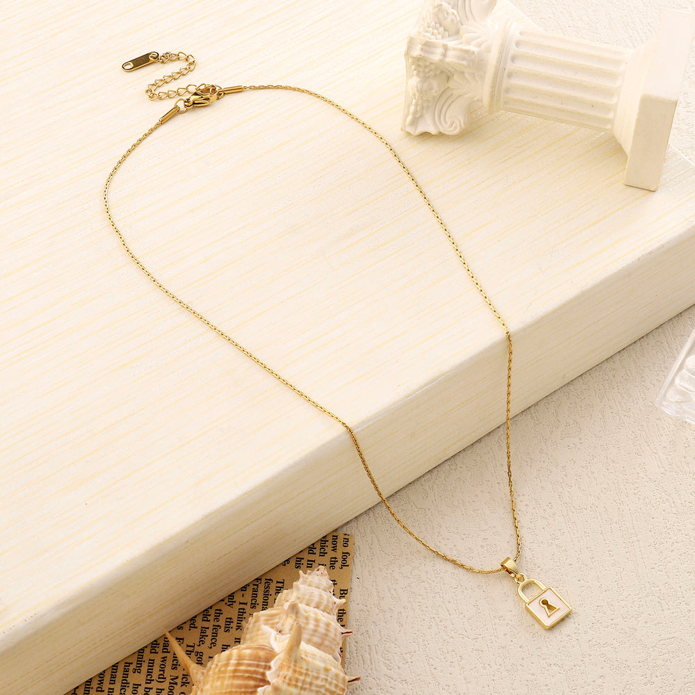 Locked Up Gold Necklace - Salty Accessories