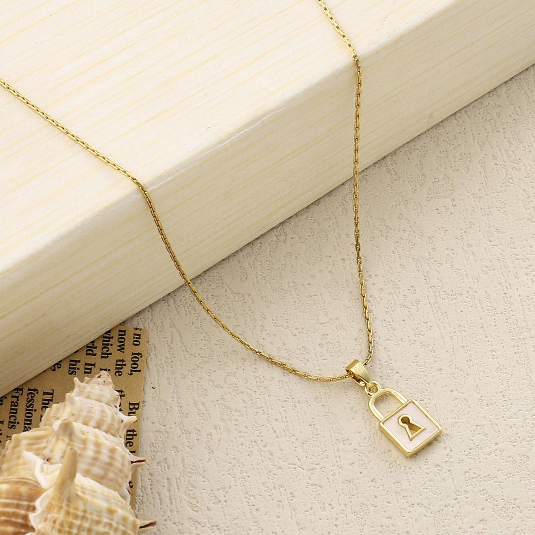 Locked Up Gold Necklace - Salty Accessories