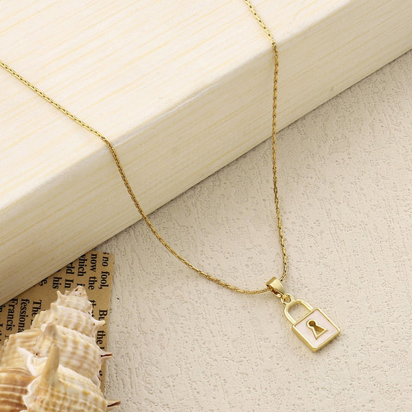 Locked Up Gold Necklace