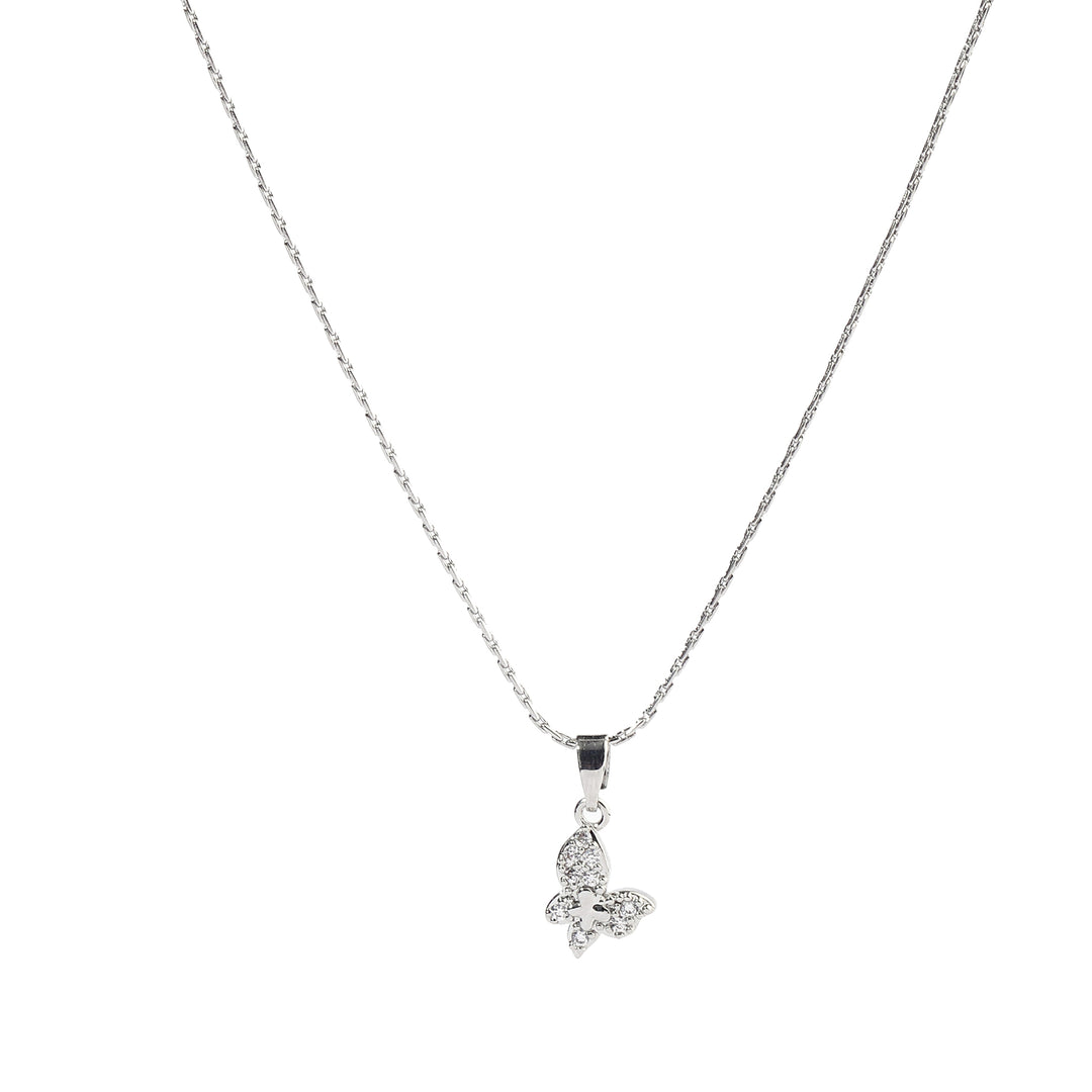 Baby Butterfly Silver Necklace - Salty Accessories