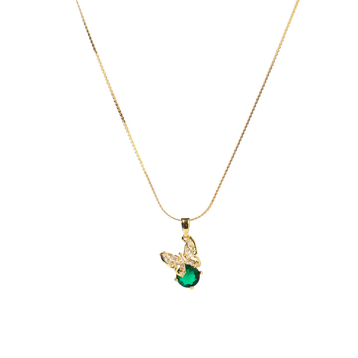 Emerald Bloomer Gold Necklace - Salty Accessories