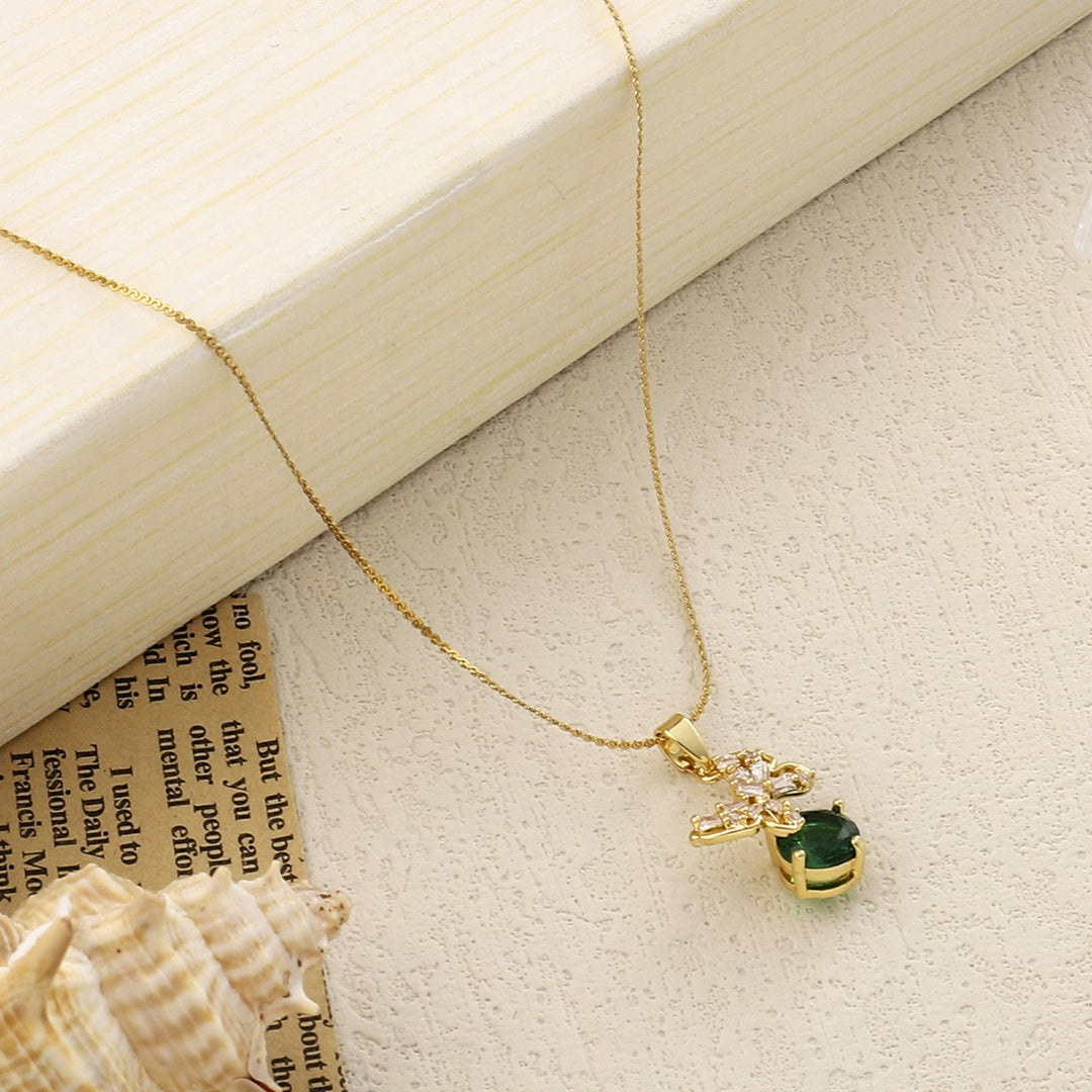 Emerald Bloomer Gold Necklace - Salty Accessories