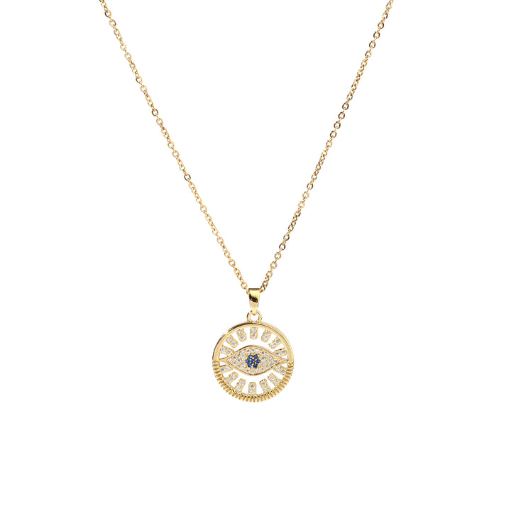 Wyn Evil eye Gold Necklace - Salty Accessories