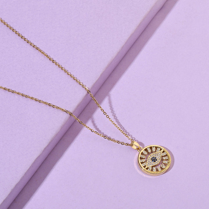 Wyn Evil eye Gold Necklace