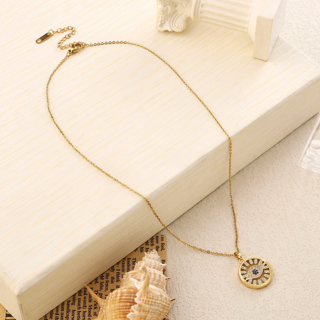 Wyn Evil eye Gold Necklace