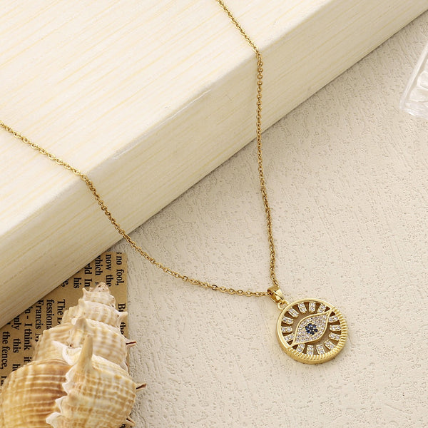 Wyn Evil eye Gold Necklace