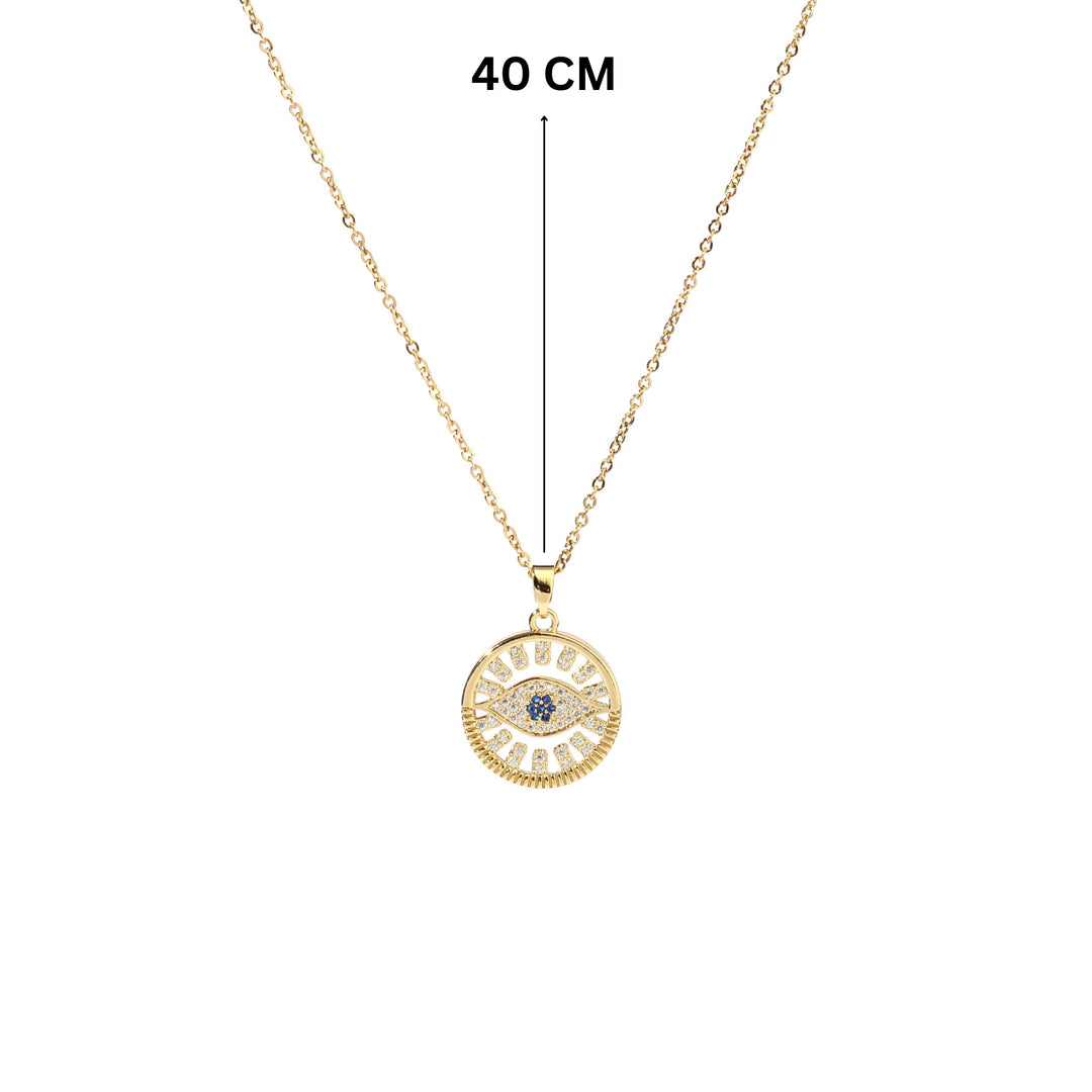 Wyn Evil eye Gold Necklace - Salty Accessories