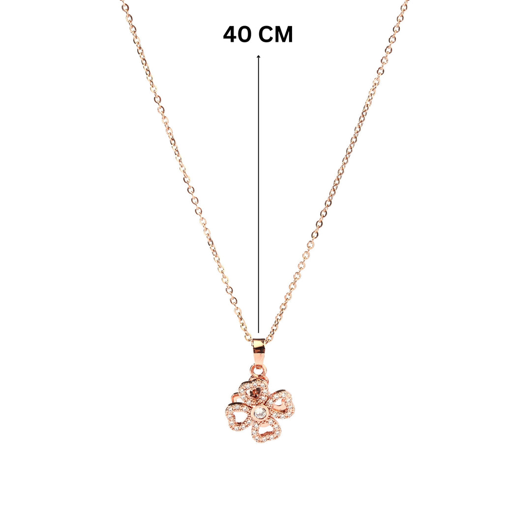 Vyara Clover Rosegold Necklace