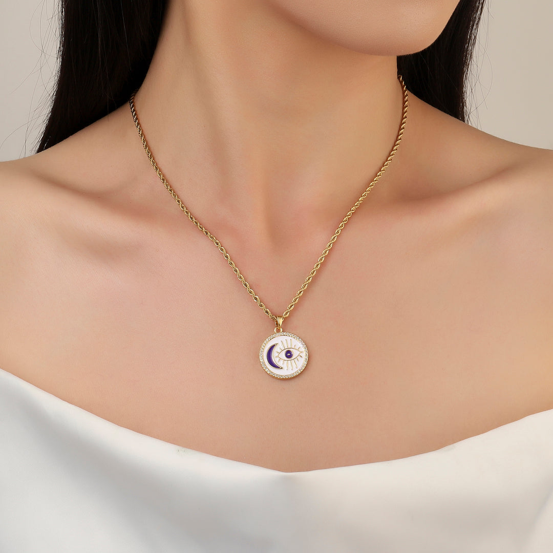 Astrid Evil Eye Necklace - Salty Accessories