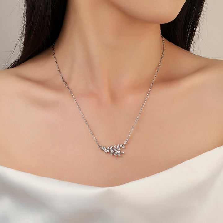 Lunaria Studded Silver Necklace - Salty Accessories