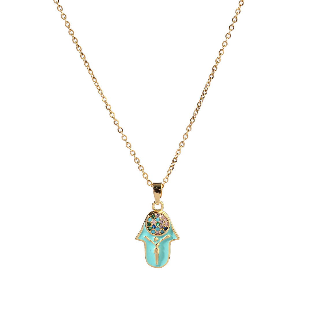 Eos Evil Eye Gold Necklace - Salty Accessories