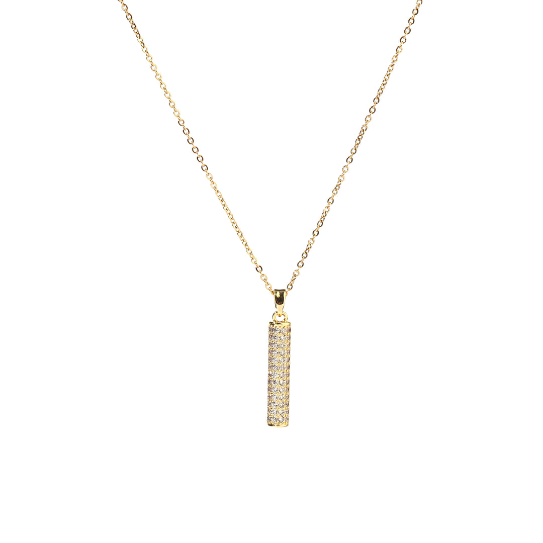 Isla Crystal Studded Gold Necklace - Salty Accessories